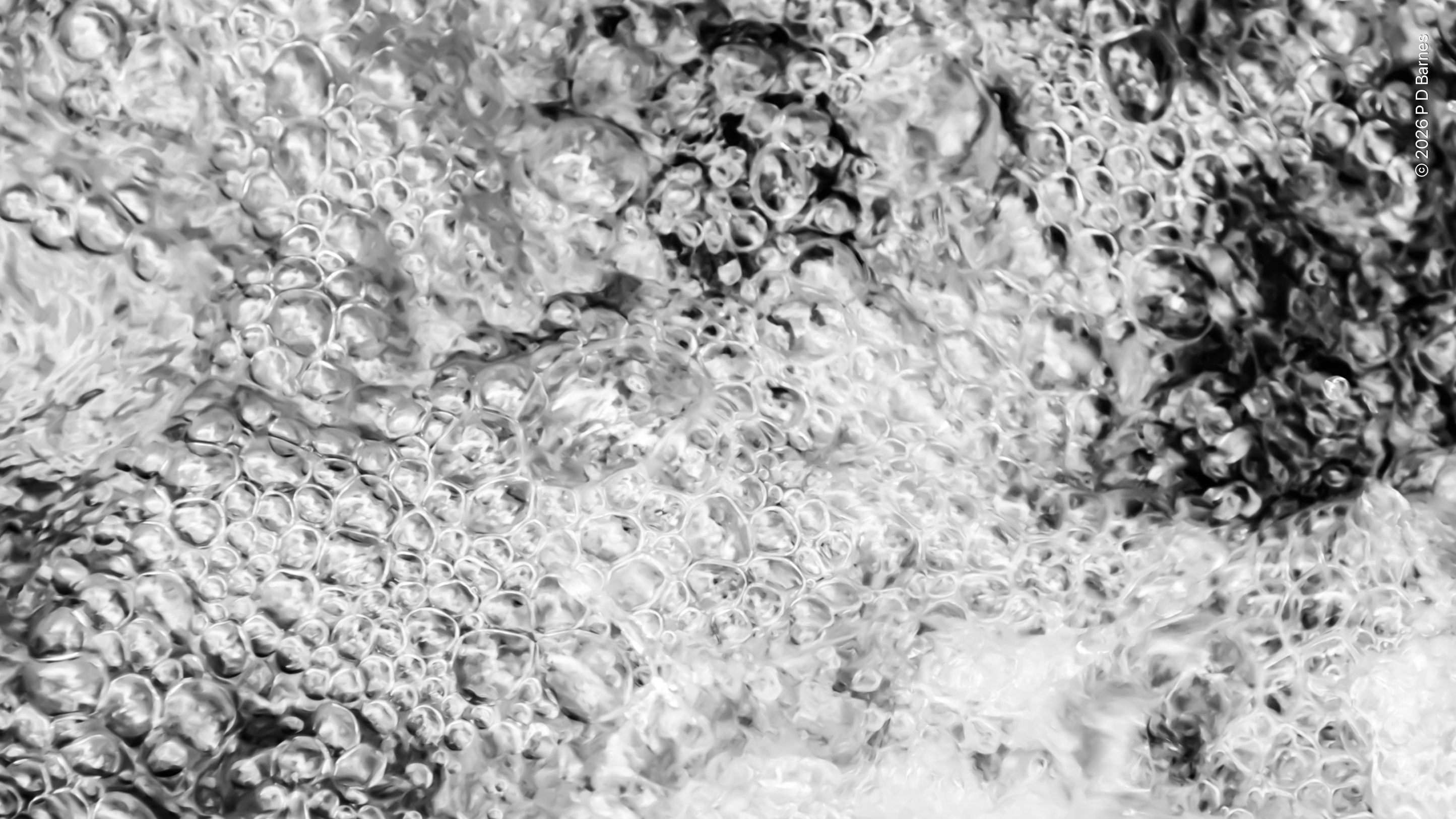 Bubbles in waterfall creek water